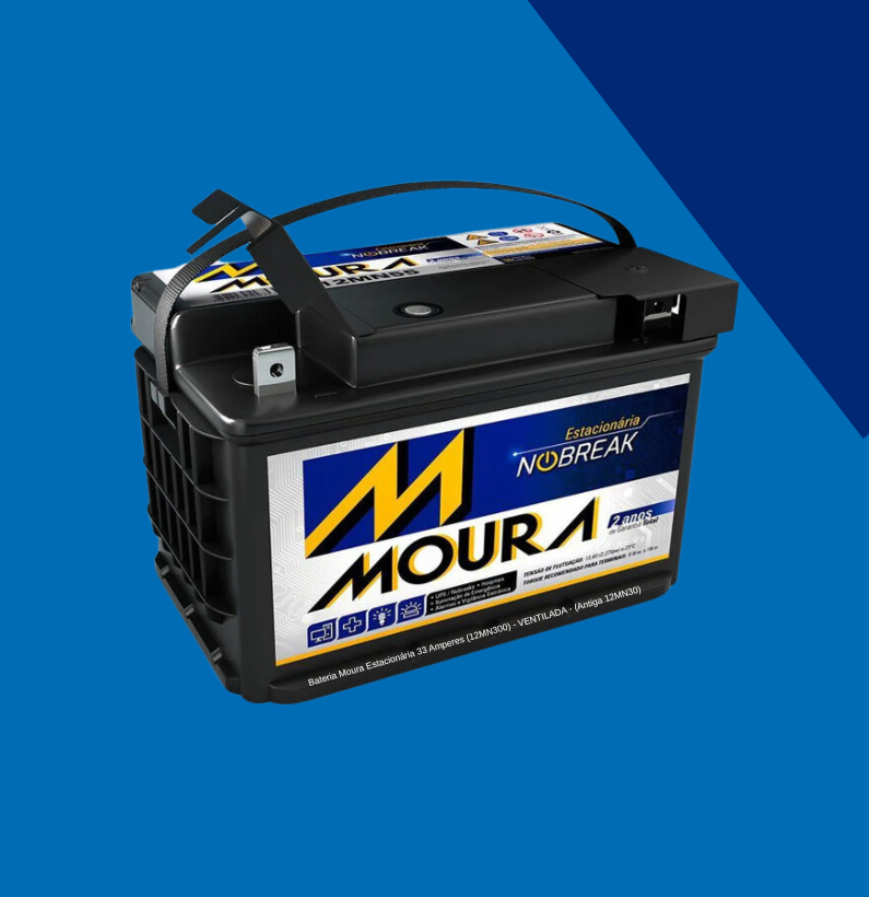 Bateria Moura Estacionária 33 Amperes (12MN300) - VENTILADA - (Antiga 12MN30) (1)